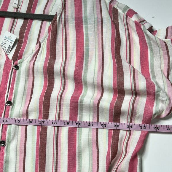 Maurices Colorful Striped Button Front Top Size XXL - Picture 4 of 8